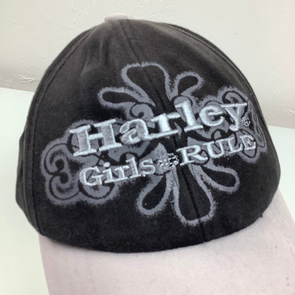 Harley Davidson Harley Girls Rule Hat Baseball cap SZ OSFA EUC - Picture 2 of 10